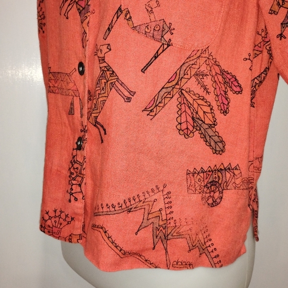 KACHINA LINEN BLOUSE - Picture 5 of 8